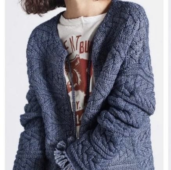 🎊HP🎊❄️$348 Current/Elliott Cable Fringe Sweater - Picture 2 of 9